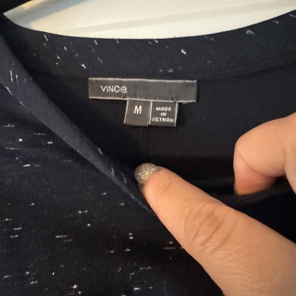 Vince Navy Blue Zip-Back Sweater - Picture 4 of 4